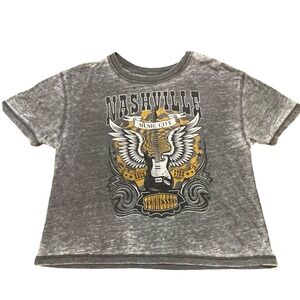 Social Culture Nashville Music City Rock Star Guitar Graphic‎ T Shirt Women's M